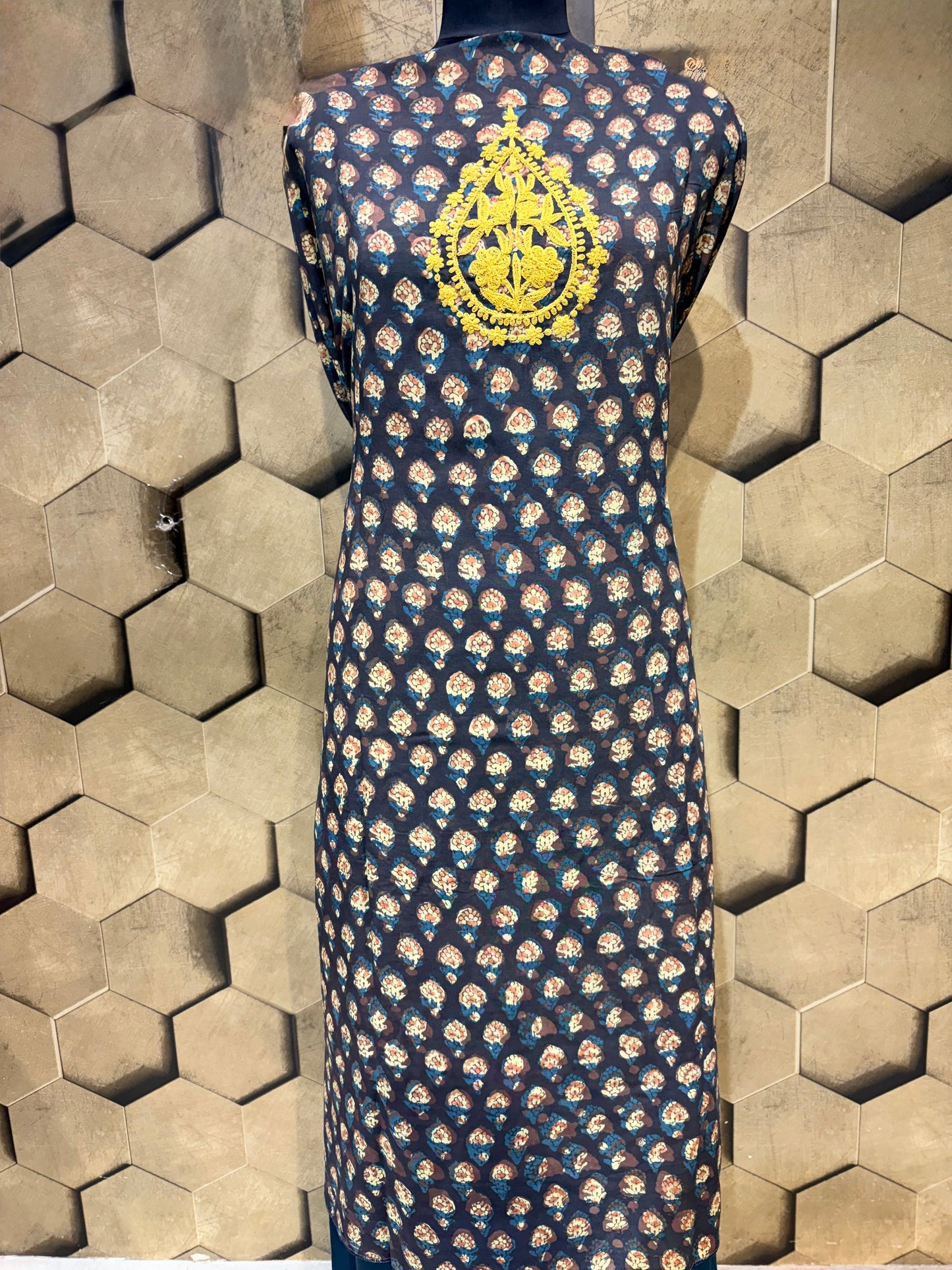 Premium hand block-printed modal suit set