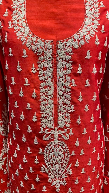 Rust Dori embroidery outfit