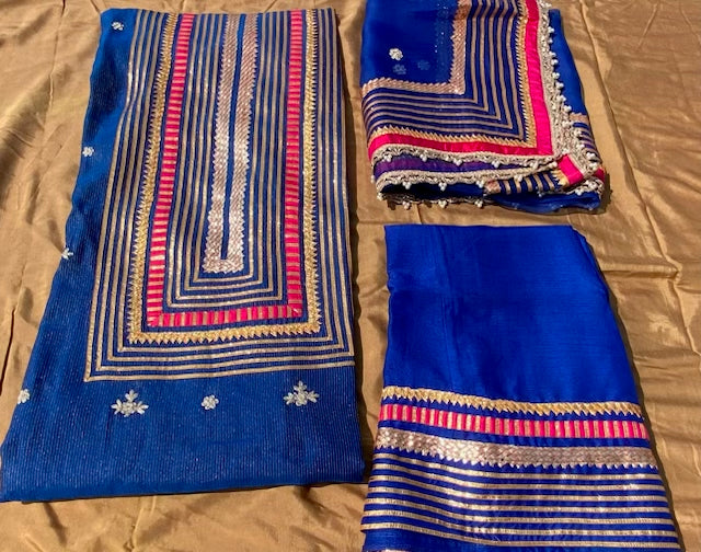 Royal blue sharara outfit