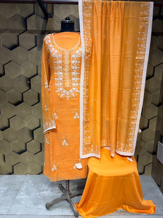 Radiant Elegance in Mul Chanderi