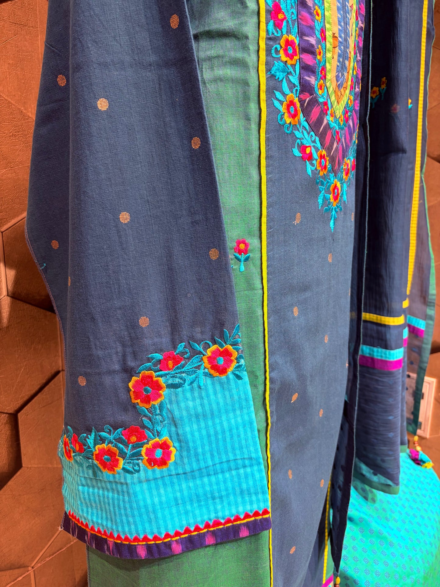 Pure Cotton Elegance in Shades of Blue & Teal