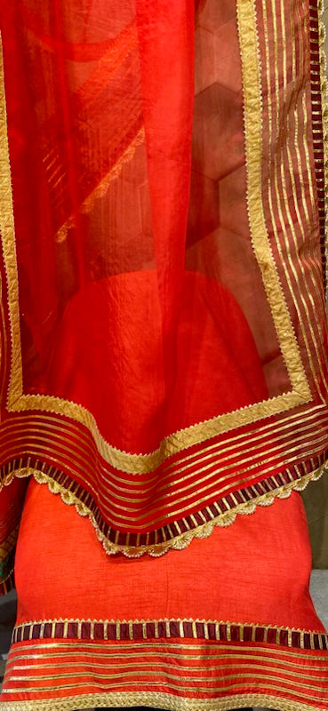 Chanderi outfit with sharara