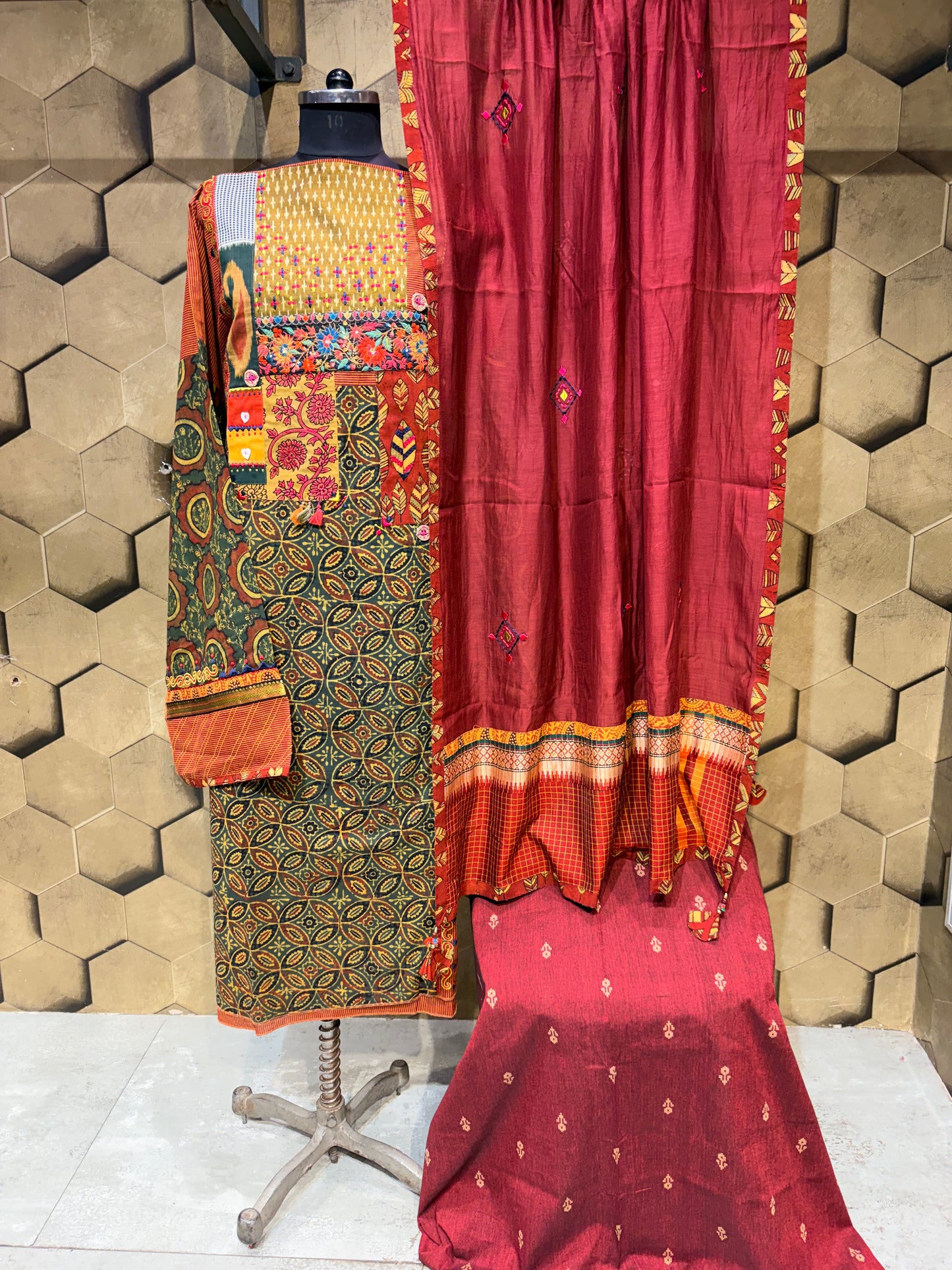 Ajrakh Elegance in Pure Cotton