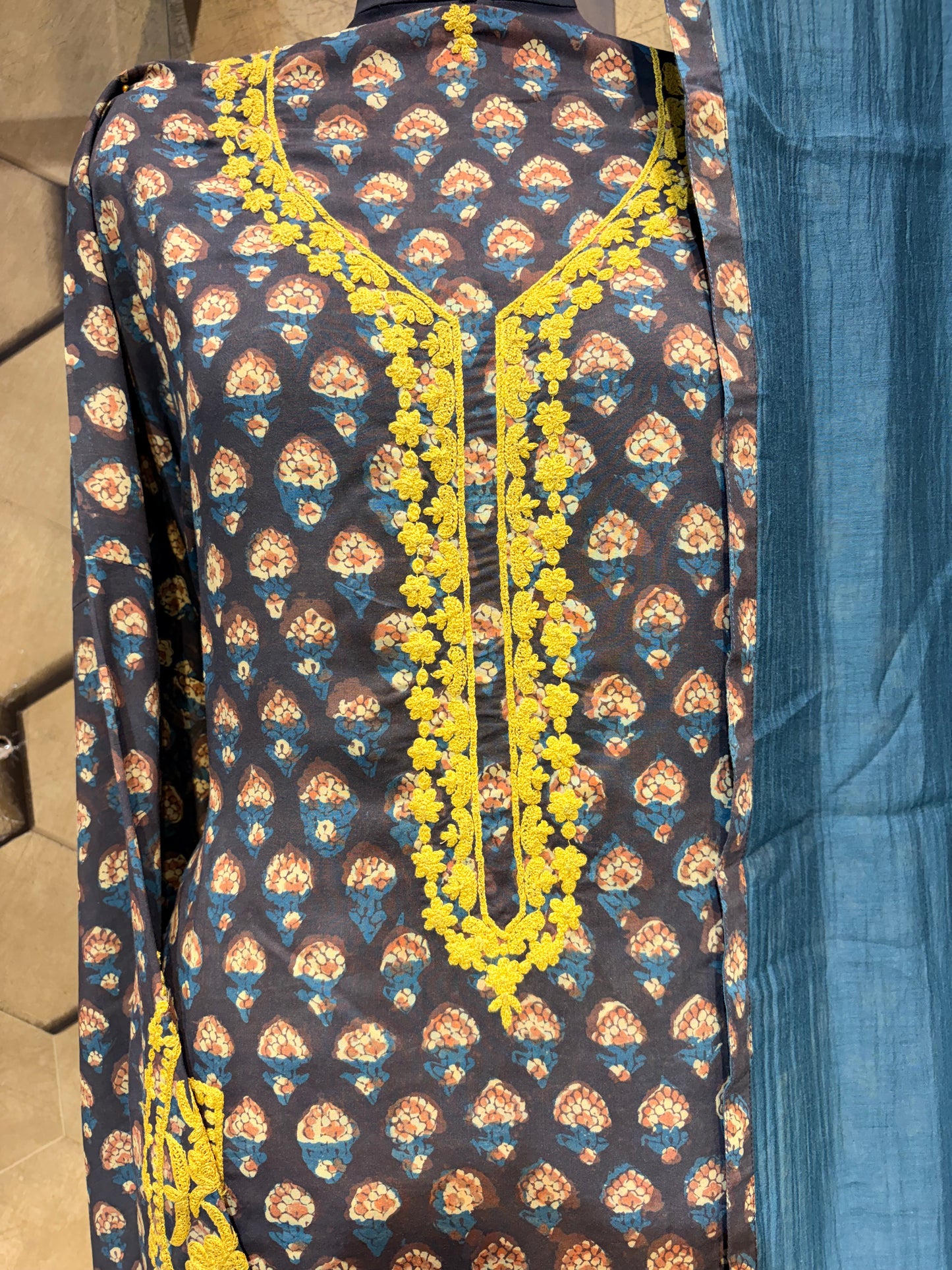 Premium hand block-printed modal suit set