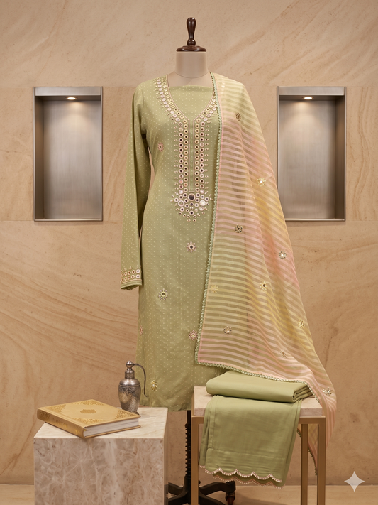 Exclusive mirror embroidery