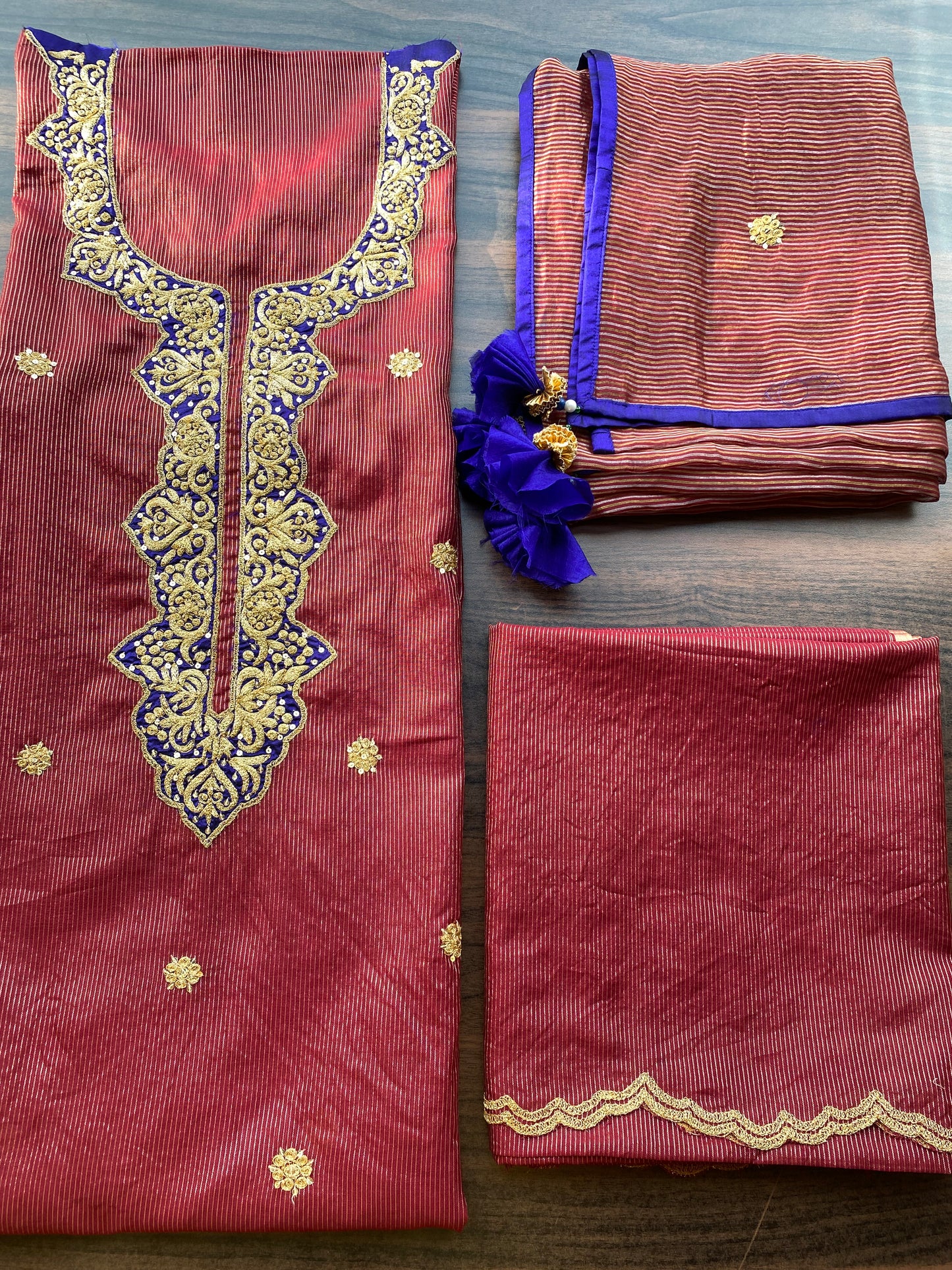 Soft chanderi with fine zari lines