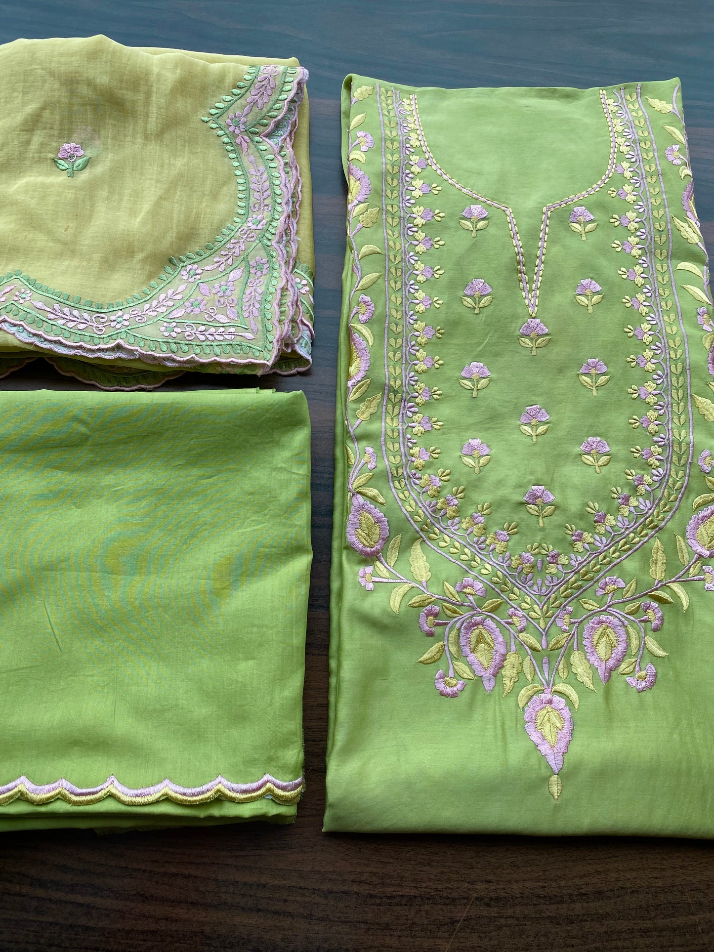 Chanderi shirt with resham embroidery