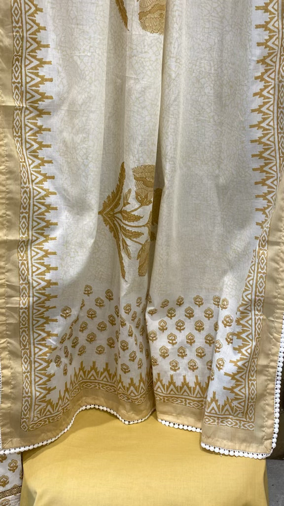 Printed Cotton with Mirror embroidery