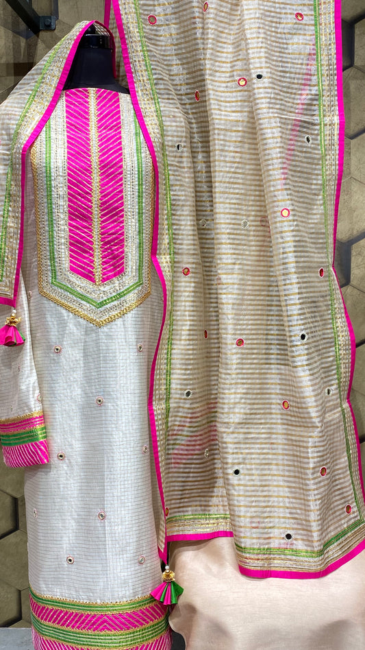 Off white Silk Chanderi